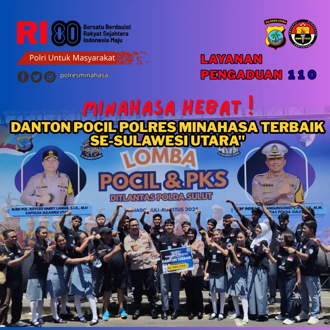 Polres Minahasa Raih Predikat Danton Terbaik dalam Lomba Pocil dan PKS Ditlantas Polda Sulut